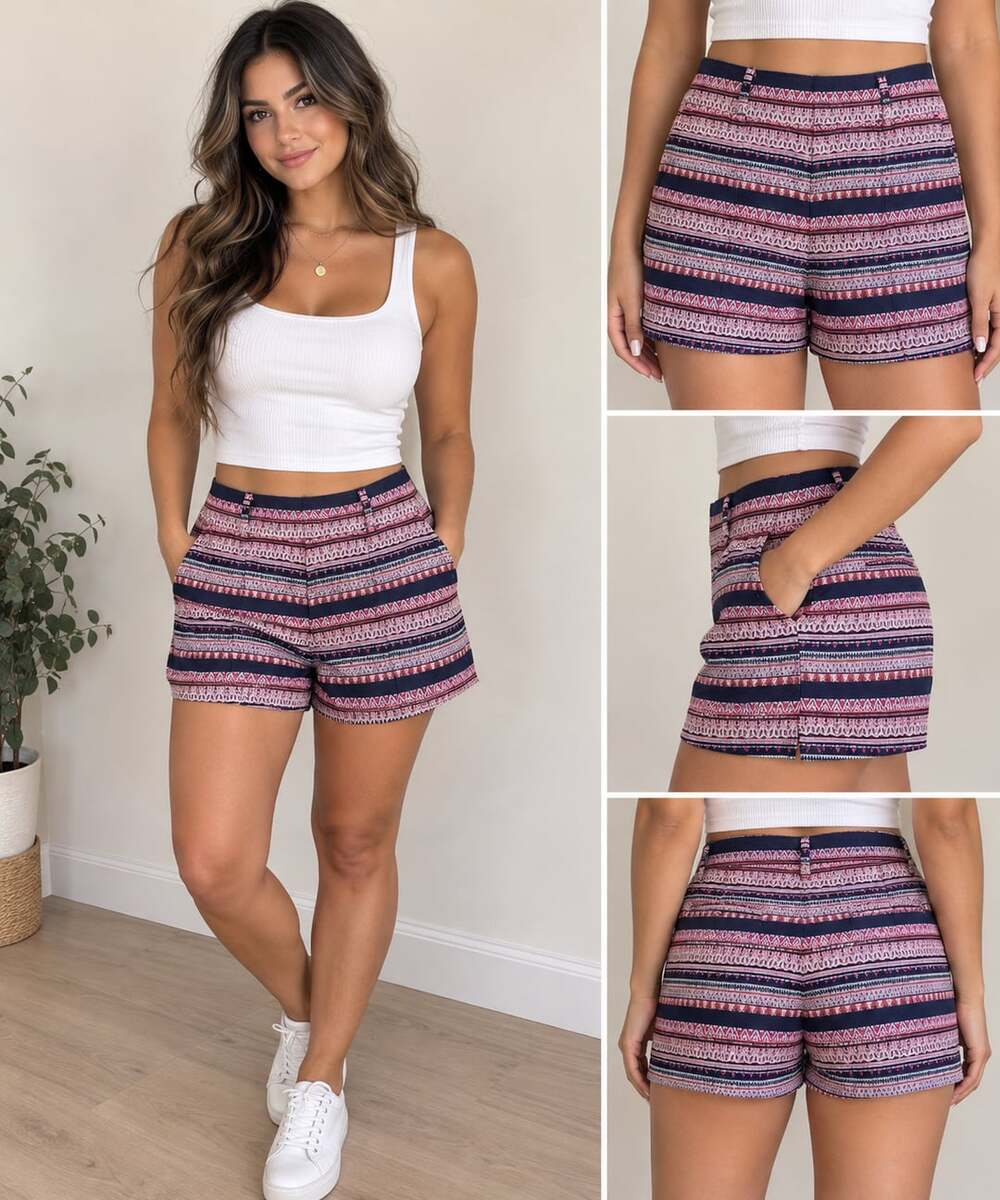 Ann Taylor Loft The Riviera Short Size 0 Aztec Patterned Shorts